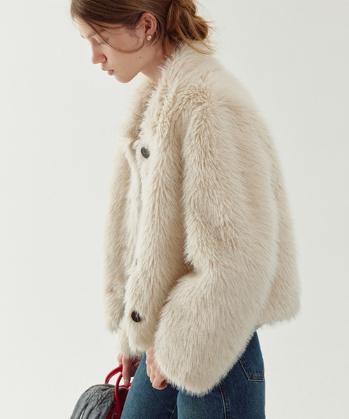 Fano Studios ファーコート Fano Studios】Horn buckle fur duffle coat FD20W237