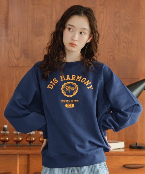 eLur（エラー） トレーナー スウェット カレッジスウェット レディース