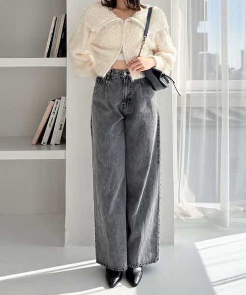 Heather（ヘザー） ニット セーター シャギーWZIPニット 283924