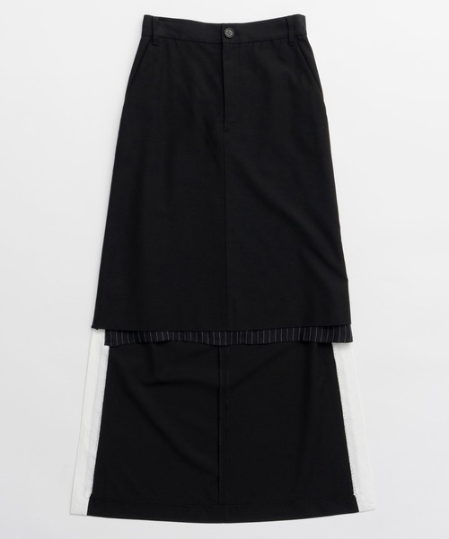 再お値下げ中！STANDREWS メランジェスカート　ブラック　タグ付き未使用 PRANK PROJECT（プランクプロジェクト） スカート ミディトレーン