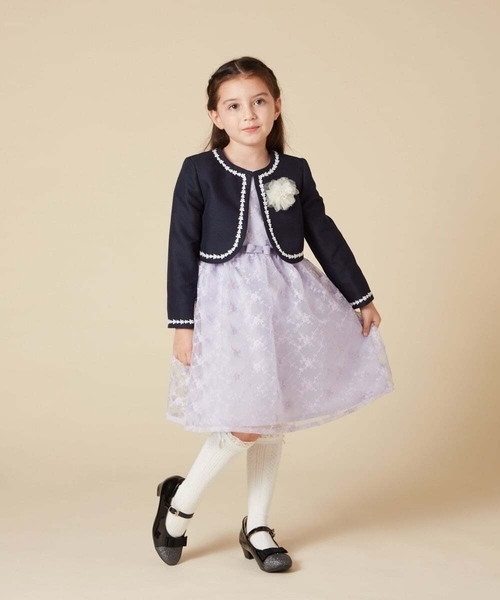 a.v.v セレモニー ワンピース ジャケット 女の子 130 入学式 a.v.v ワンピース 「100-130」「セレモニー」オーガンジー