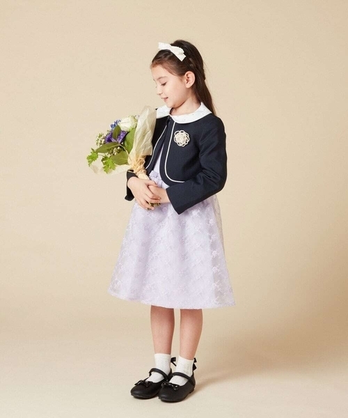 a.v.v セレモニー ワンピース ジャケット 女の子 130 入学式 a.v.v ワンピース 「100-130」「セレモニー」オーガンジー