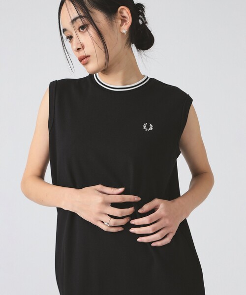 FRED PERRY ワンピース 「別注」FRED / TIPPED PIQUE DRESS