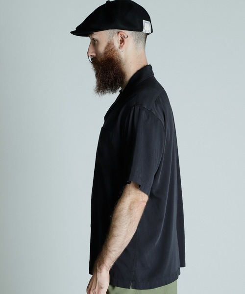 試着のみSchott CR SHIRT ’EMBROIDERY XL 黒　シャツ Schott/ショット/CR SHIRT 'EMBROIDERY'/コットン レーヨン 刺繍