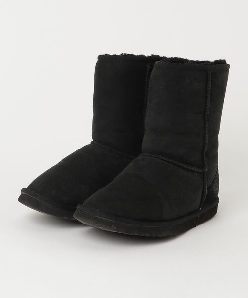 お*＊様 UGG ブラック ムートンブーツ ジッパー付き UGG (アグ) サイドジップ ムートンブーツ Classic Mini Zipper Tape