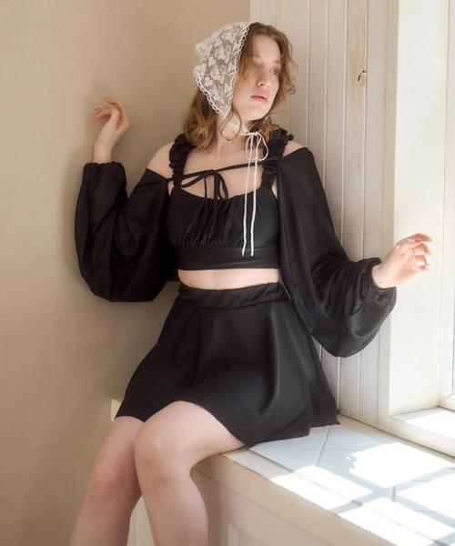 mellowneon（メロウネオン） 水着 ボレロセットギャザー水着