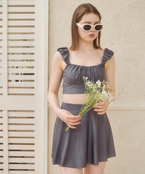 mellowneon（メロウネオン） 水着 ボレロセットギャザー水着