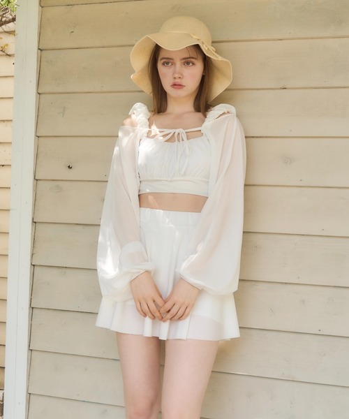 mellowneon 水着 ボレロセットギャザー水着 レディース : ZOZOTOWN