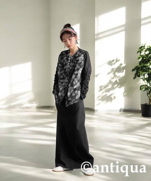 antiqua（アンティカ） セットアップ コーデセット 刺繍ベスト