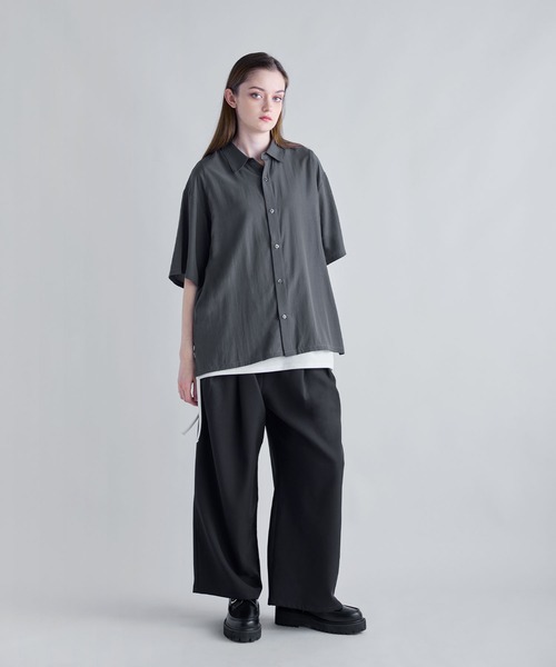 Soerte　ルーズハーフスリーブオープンカラーシャツ サイズ1 (金曜日まで) LOOSE H / S OPEN COLLAR SHIRT (ASSORT)/ルーズハーフスリーブ