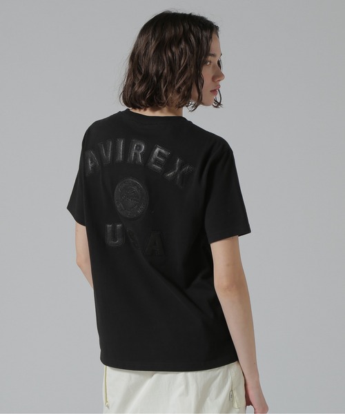 tシャツ 「50th Anniversary」LEATHER PATCHED VARSITY T-SHIRT/レザーパッチド バーシティーTシャツ レ