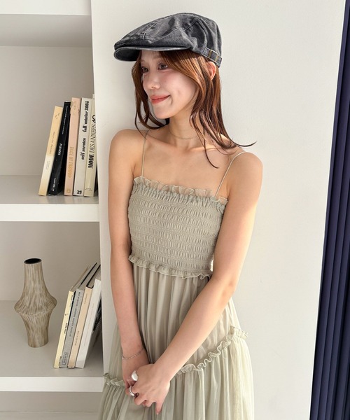 Heather ワンピース シアーシャーリングキャミワンピース 323371