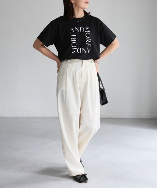 tシャツ スクエアロゴプリント半袖Tシャツ レディース | Riberry | 12