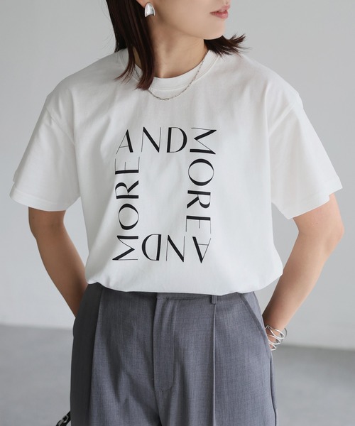 tシャツ スクエアロゴプリント半袖Tシャツ レディース | Riberry | 05