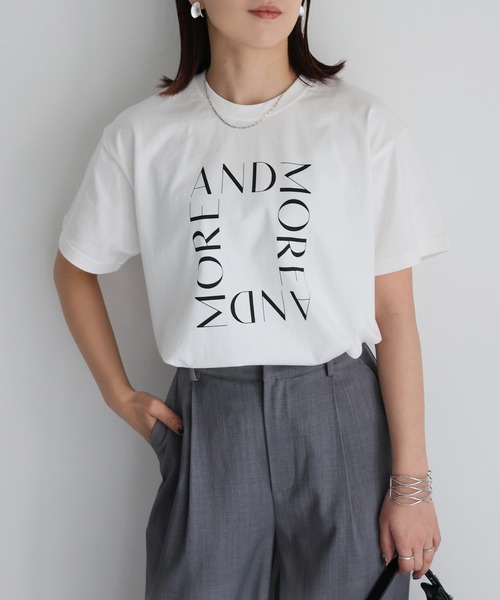 tシャツ スクエアロゴプリント半袖Tシャツ レディース | Riberry | 15