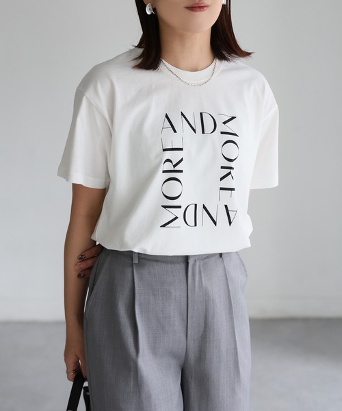 tシャツ スクエアロゴプリント半袖Tシャツ レディース | Riberry | 13