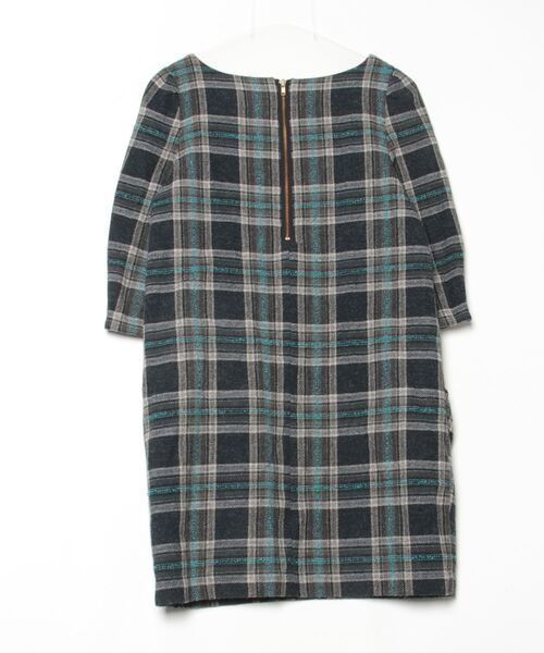 「TIARA」 7分袖ワンピース 2 ネイビー レディース_画像2