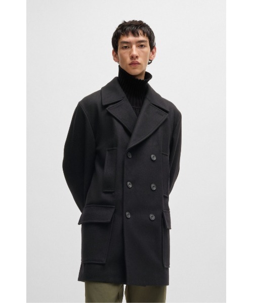 HUGO pコート ピーコート ウール ダブルブレスト メンズ : ZOZOTOWN
