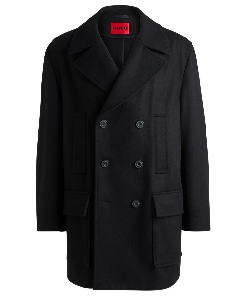 HUGO pコート ピーコート ウール ダブルブレスト メンズ : ZOZOTOWN