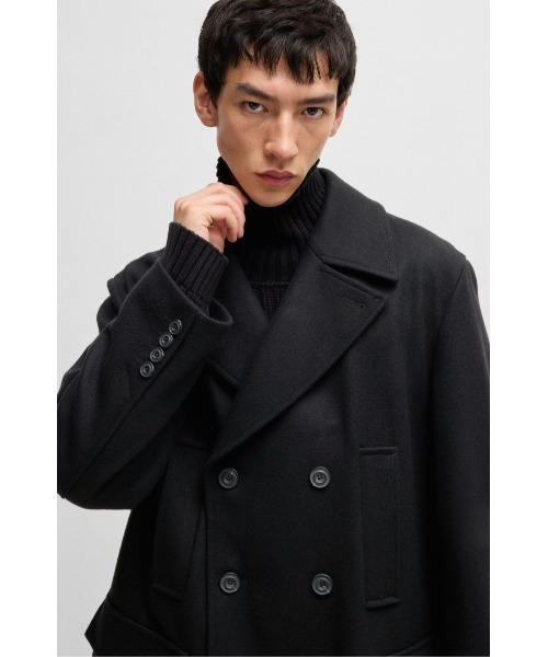 HUGO pコート ピーコート ウール ダブルブレスト メンズ : ZOZOTOWN