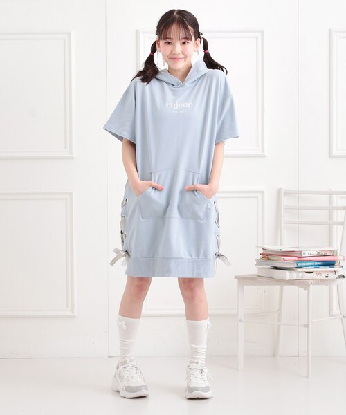 バーバリーキッツ女の子ワンピース ブルー（青）系 Burberry(バーバリー) キッズワンピース
