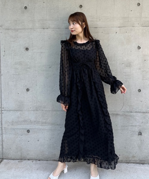 ロージールーチェ ワンピース ROSY LUCE（ロージールーチェ） ワンピース シアーシフォンチュール