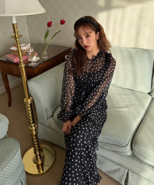 ロージールーチェ ワンピース ROSY LUCE（ロージールーチェ） ワンピース シアーシフォンチュール