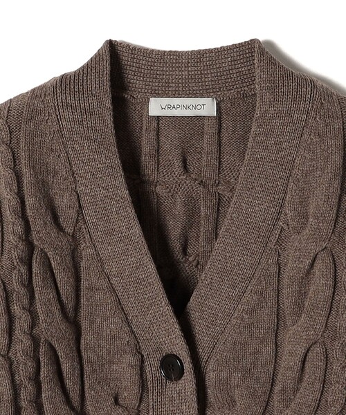 「WRAPINKNOT」 ニットカーディガン ONE SIZE ナチュラル レディース_画像4