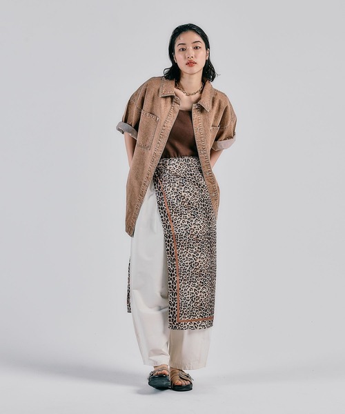 BIGデニム5分袖シャツチュニック LEPSIM｜BIGデニム5分袖シャツチュニック | Rakuten Fashion