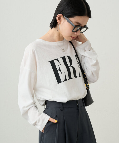 Loungedress tシャツ シアーロゴカットソー レディース