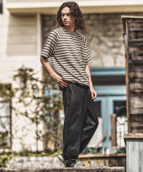 CAMBIO（カンビオ） ジーンズ mp13582- タックステッチバルーンデニム