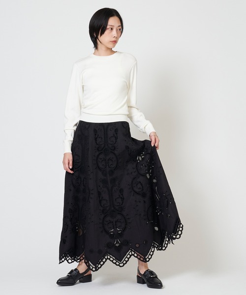 THE SHINZONE スカート EMBROIDERY LACE SKIRT エンブロイダリー