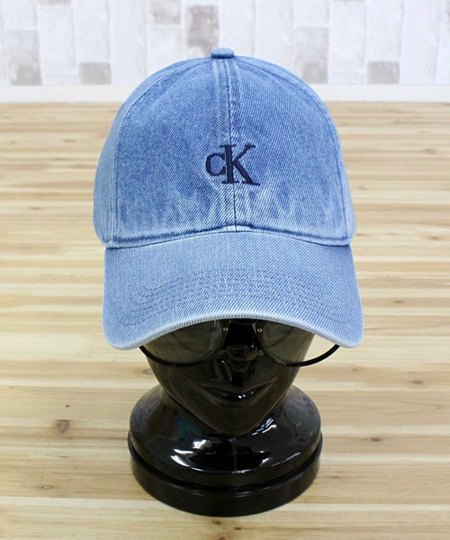  キャップ CK ロゴ 刺繍 ベースボールキャップ Calvin Klein キャップ 帽子 CK モノグラム刺繍デニムベース