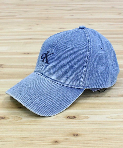 Calvin Klein キャップ 帽子 CK モノグラム刺繍デニムベース
