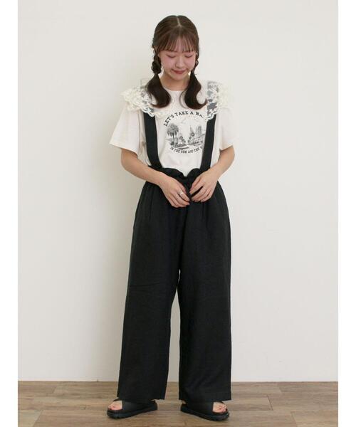Samansa Mos2（サマンサモスモス） ワイドパンツ パンツ 「Cross×Linen