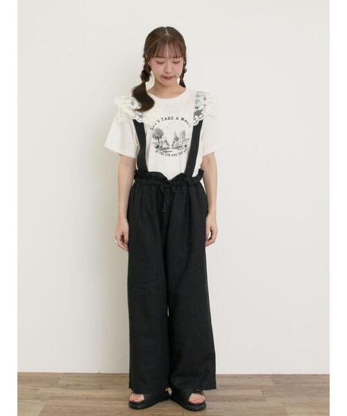 Samansa Mos2（サマンサモスモス） ワイドパンツ パンツ 「Cross×Linen