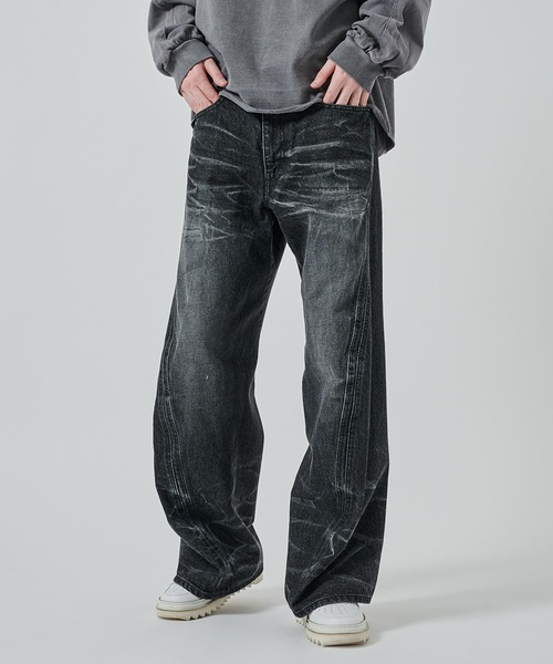 NVRFRGT ジーンズ 別注 3D TWISTED WIDE LEG JEANS メンズ