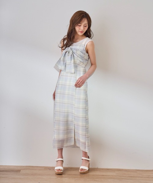 【お値下げ中 未使用】31 Sons de mode花柄ワンピース リボン付 31 Sons de mode ワンピース デコルテ開き花柄ワンピース