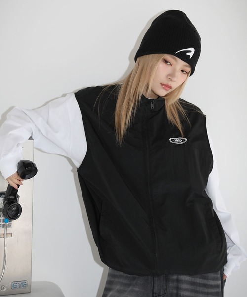 ★MSGM★ ブラック ジップ ベスト MSG」 ベスト L ブラック メンズ : ZOZOTOWN Yahoo!店 - 通販