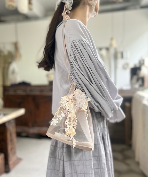 m.soeur（エムスール） ハンドバッグ メッシュ素材の巾着バッグ