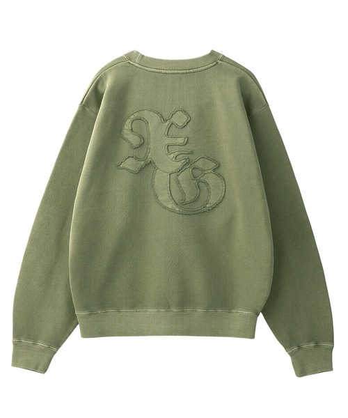 トレーナー スウェット LOGO PATCH PIGMENT DYED CREWNECK SWEAT TOP レディース メンズ