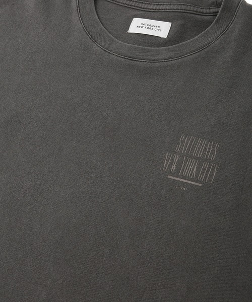 さらに100円引き◆WOOALONG◆Slash pigment relax fit T-shirt Slash Pigment Relax SS Tee | Saturdays NYC Japan