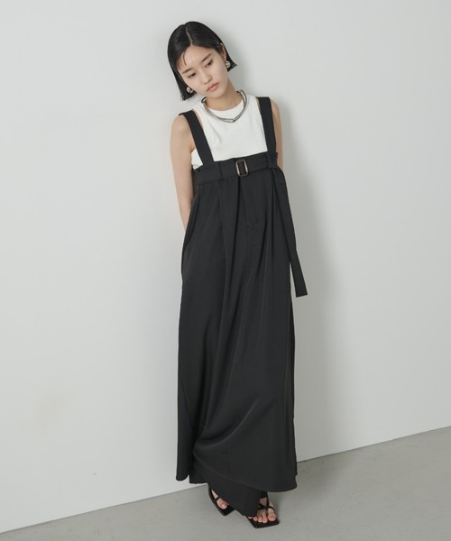 AIC. ジャンパースカート ベルトデザインロングジャンスカ : ZOZOTOWN