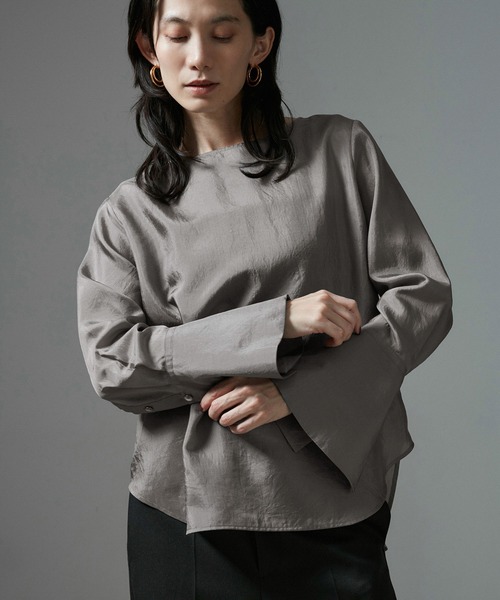 「SALON adam et rope'」 長袖ブラウス FREE グレー系その他 レディース