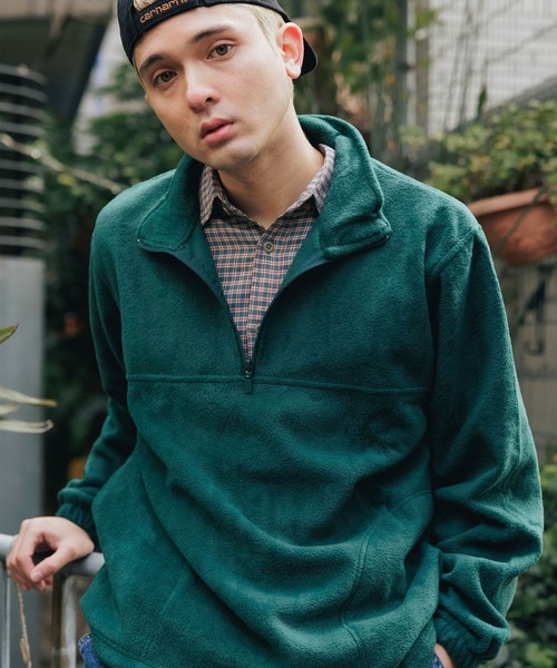 トレーナー スウェット HARRITON/ハリトン QUARTER-ZIP FLEECE PULLOVER ハーフジップ フリース レディース