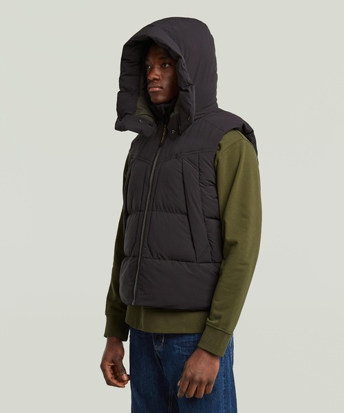 G-STAR RAW ダウンベスト ベスト G-WHISTLER PADDED HOODED VEST 2.0