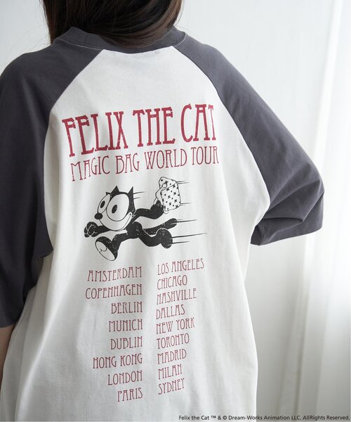vintage フェリックス ラグランtシャツ 短丈 vintage フェリックス ラグランtシャツ 短丈 tシャツ Tシャツ