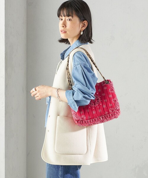 ships マリュス　バンダナ柄ショルダーバッグ SHIPS ショルダーバッグ バッグ MALUS: バンダナ キルティング
