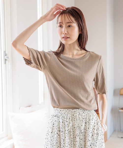 「GLOBAL WORK」 半袖カットソー LARGE ブラック レディース