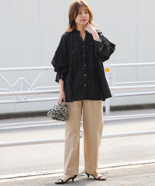 「JOURNAL STANDARD relume」 長袖ブラウス FREE ブラック レディース JOURNAL STANDARD relume 「JOURNAL relume」 長袖ブラウス FREE
